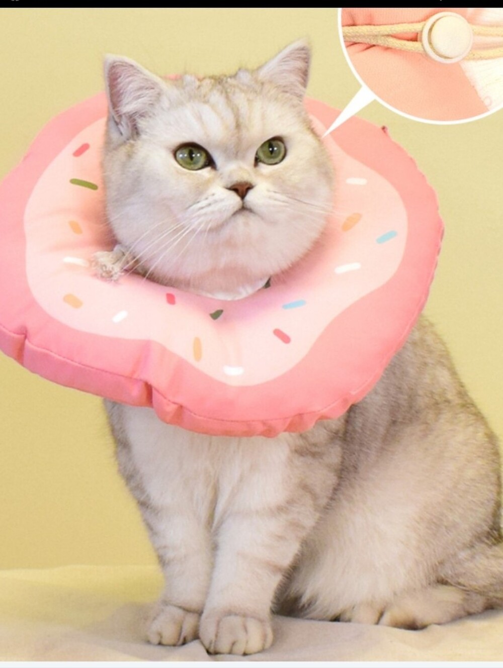 Novelty Donut Neck Pillow Set - Orange Burger & Pink Sprinkle Donut for Dog&Cat